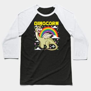Cute & Funny Dinocorn Dinosaur Unicorn Baseball T-Shirt